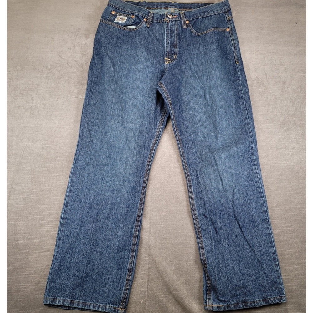 Cinch Mens Relaxed Fit Straight Leg Blue Jeans Actual Sz 36x30 Cotton Denim